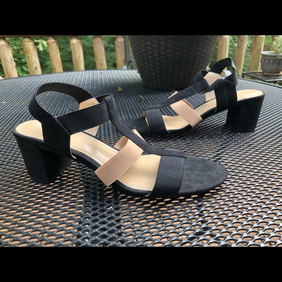 Impo- Edwina NWOT black & beige sandals, size 8 M - Picture 12 of 14